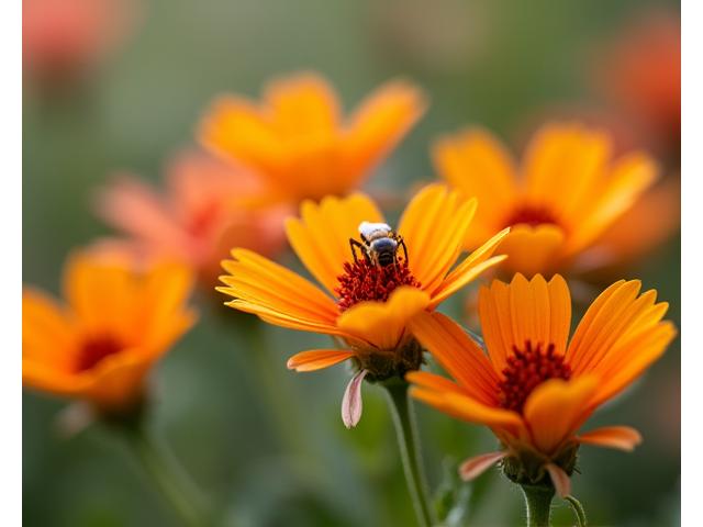 Native wildflowers thriving in a biodiverse garden